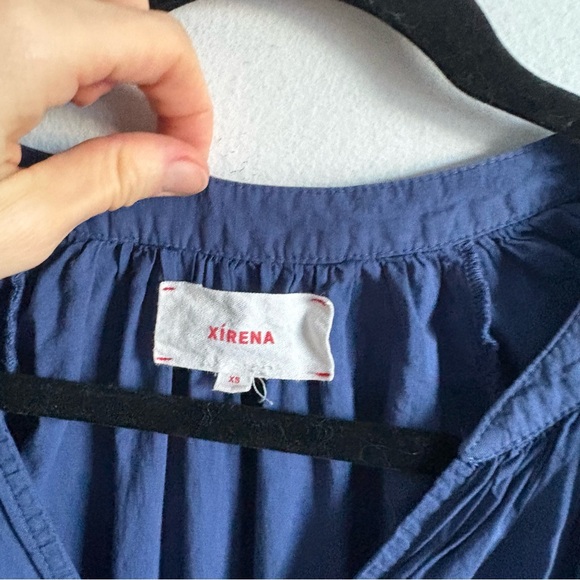 Xirena Sz XS Vie Blue Capri Cotton Tiered Midi Dress - Picture 4 of 12